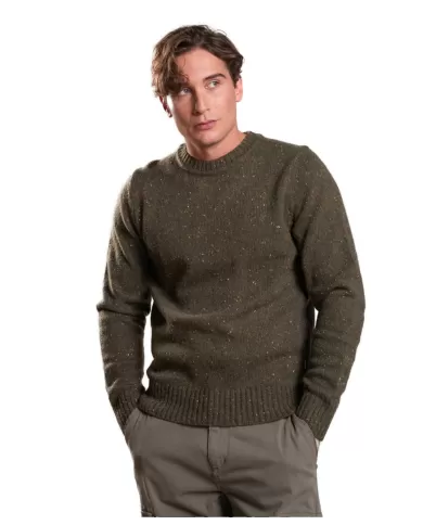 Maglia uomo verde in lana lavorato a costine GEORGE WN5C | IMPURE Maglia uomo verde in lana lavorato a costine GEORGE WN5C | IMPURE