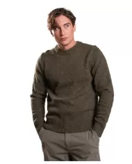 Maglia uomo verde in lana lavorato a costine GEORGE WN5C | IMPURE