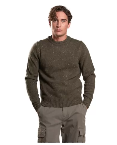 Maglia uomo verde in lana lavorato a costine GEORGE WN5C | IMPURE Maglia uomo verde in lana lavorato a costine GEORGE WN5C | IMPURE