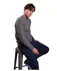 Maglia uomo in cotone verde miltare GRANT COT | IMPURE