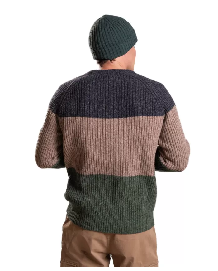 IMPURE Maglia uomo HAROLD WN A-EP in filato mouliné di misto lana con stripes di diversa tonalità 130 multicolor IMPURE Maglia uomo HAROLD WN A-EP in filato mouliné di misto lana con stripes di diversa tonalità 130 multicolor
