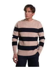 Maglia uomo in lana fantasia rigata bicolore KEVIN WOV | IMPURE