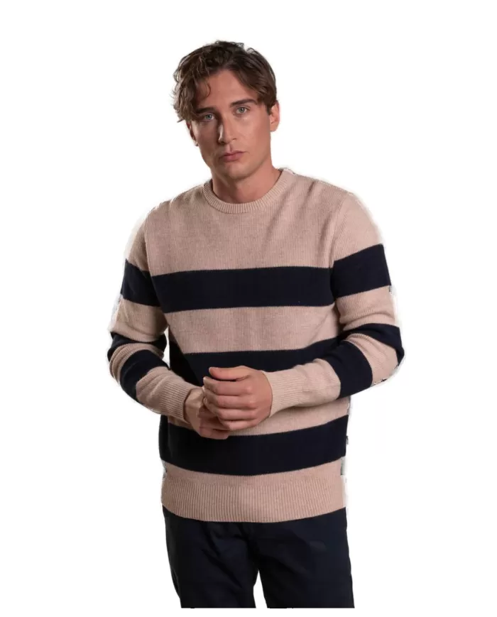 Maglia uomo in lana fantasia rigata bicolore KEVIN WOV | IMPURE Maglia uomo in lana fantasia rigata bicolore KEVIN WOV | IMPURE