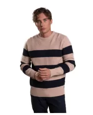 Maglia uomo in lana fantasia rigata bicolore KEVIN WOV | IMPURE