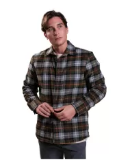 Overshirt uomo in flanella fantasia a quadri LOGAN458 FLAC80 | IMPURE