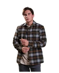 Overshirt uomo in flanella fantasia a quadri LOGAN458 FLAC80 | IMPURE