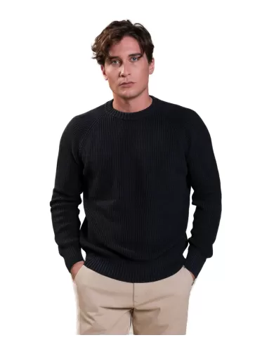 Maglia uomo nera in cotone SIMON COT | IMPURE Maglia uomo nera in cotone SIMON COT | IMPURE