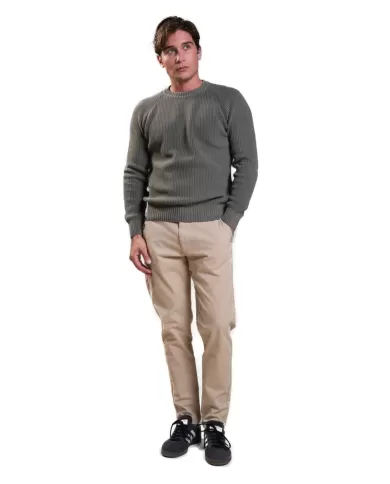 Maglia uomo verde militare in cotone SIMON COT |IMPURE Maglia uomo verde militare in cotone SIMON COT |IMPURE