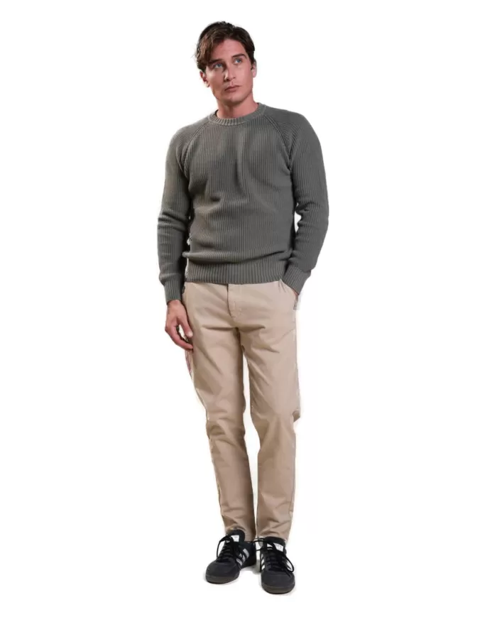 Maglia uomo verde militare in cotone SIMON COT |IMPURE Maglia uomo verde militare in cotone SIMON COT |IMPURE