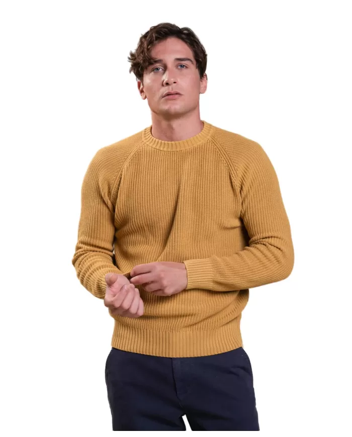 Maglia uomo ocra in cotone SIMON COT | IMPURE Maglia uomo ocra in cotone SIMON COT | IMPURE