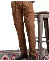 Pantalone uomo in velluto stile cargo biscotto SMITH V05 | IMPURE