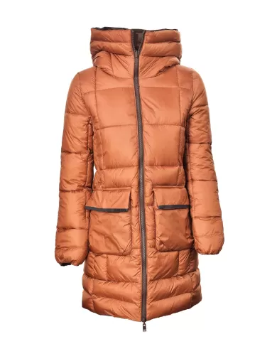 Piumino Donna reversibile marrone/arancio MLW24162 DOTTIE | MUSEUM