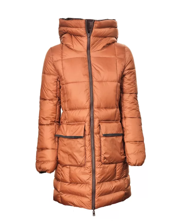 Piumino Donna reversibile marrone/arancio MLW24162 DOTTIE | MUSEUM