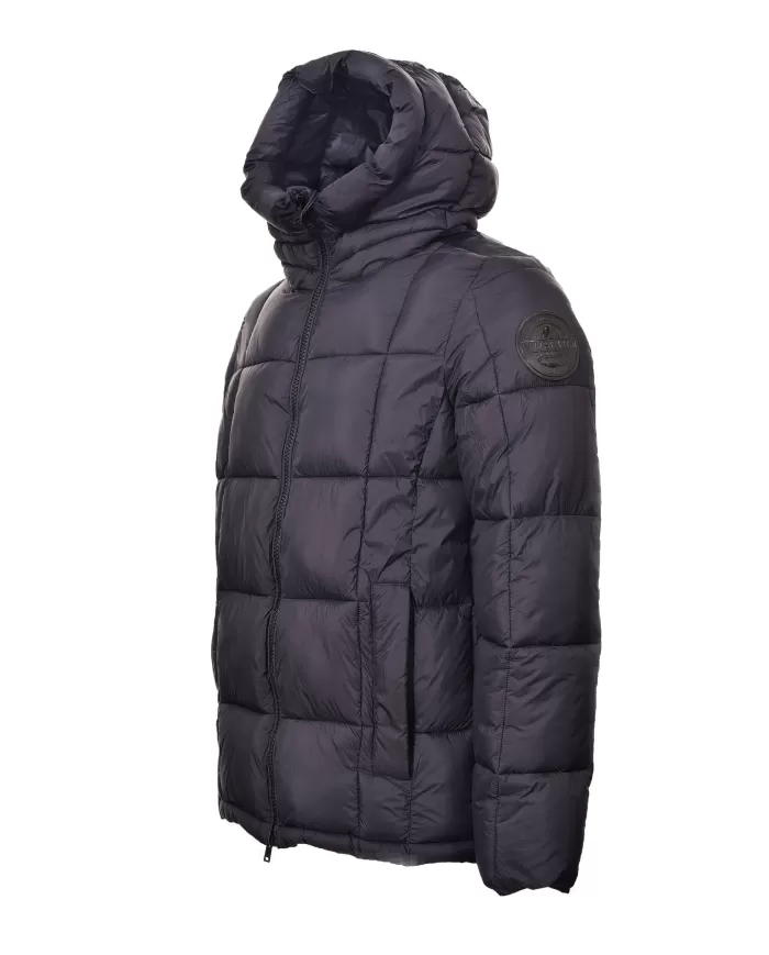 Piumino black beauty con salpa e patch logate MMW24005 DENYS | MUSEUM Piumino black beauty con salpa e patch logate MMW24005 DENYS | MUSEUM