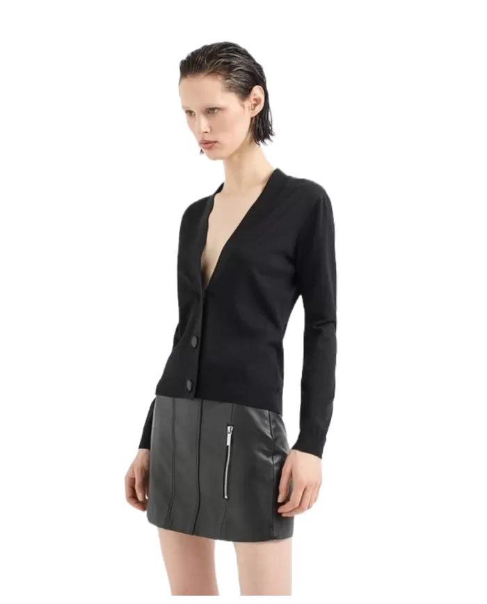 Cardigan Donna nero 6DYE1K YMH6Z | ARMANI EXCHANGE