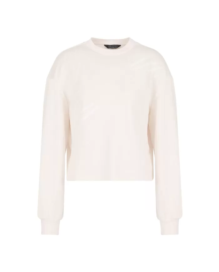 Felpa donna in cotone stile francese 6DYM80 YJFZZ |ARMANI EXCHANGE Felpa donna in cotone stile francese 6DYM80 YJFZZ |ARMANI EXCHANGE