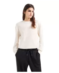 Felpa donna in cotone stile francese 6DYM80 YJFZZ |ARMANI EXCHANGE