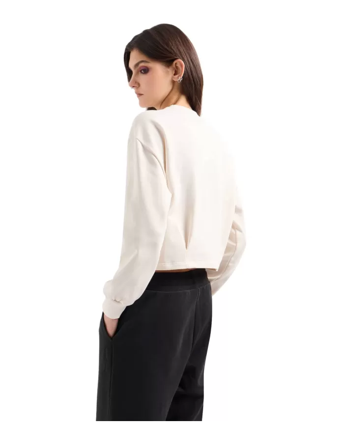 Felpa donna in cotone stile francese 6DYM80 YJFZZ |ARMANI EXCHANGE