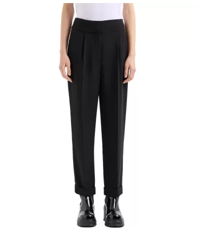Pantalone Donna nero con pinces 6DYP10 YN9JZ | ARMANI EXCHANGE Pantalone Donna nero con pinces 6DYP10 YN9JZ | ARMANI EXCHANGE