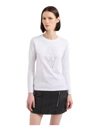 T-shirt donna bianca manica lunga 6DYT05 YJDTZ | ARMANI EXCHANGE T-shirt donna bianca manica lunga 6DYT05 YJDTZ | ARMANI EXCHANGE