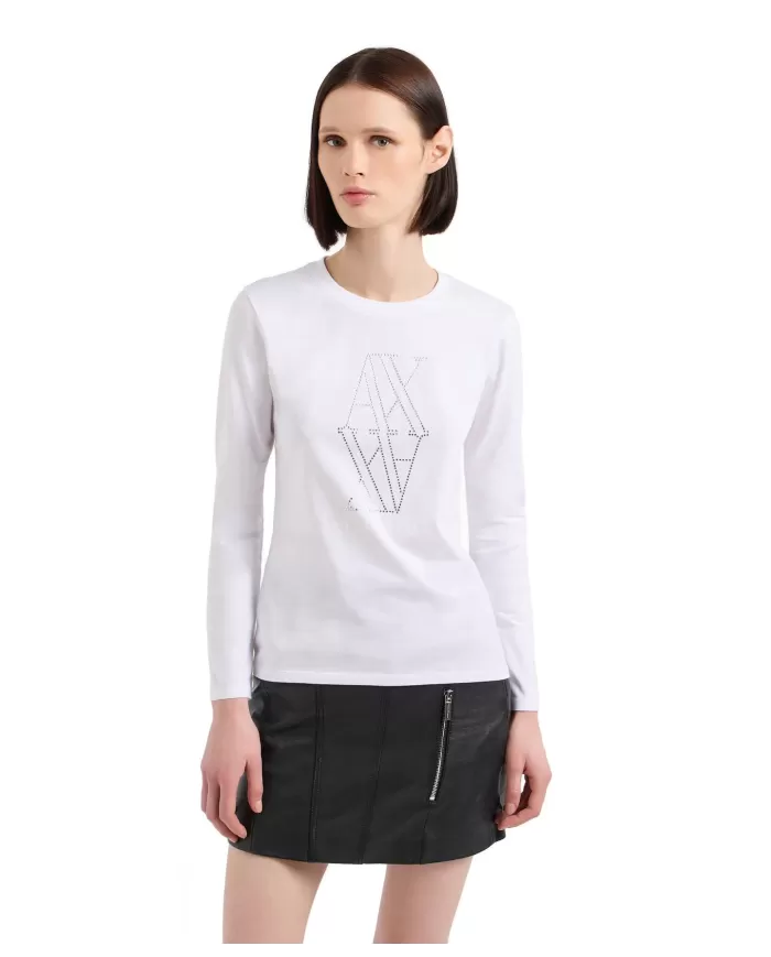 T-shirt donna bianca manica lunga 6DYT05 YJDTZ | ARMANI EXCHANGE T-shirt donna bianca manica lunga 6DYT05 YJDTZ | ARMANI EXCHANGE