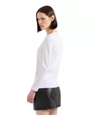 T-shirt donna bianca manica lunga 6DYT05 YJDTZ | ARMANI EXCHANGE