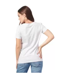 T-shirt Donna bianca di cotone 6DYT53 YJ3RZ | ARMANI EXCHANGE