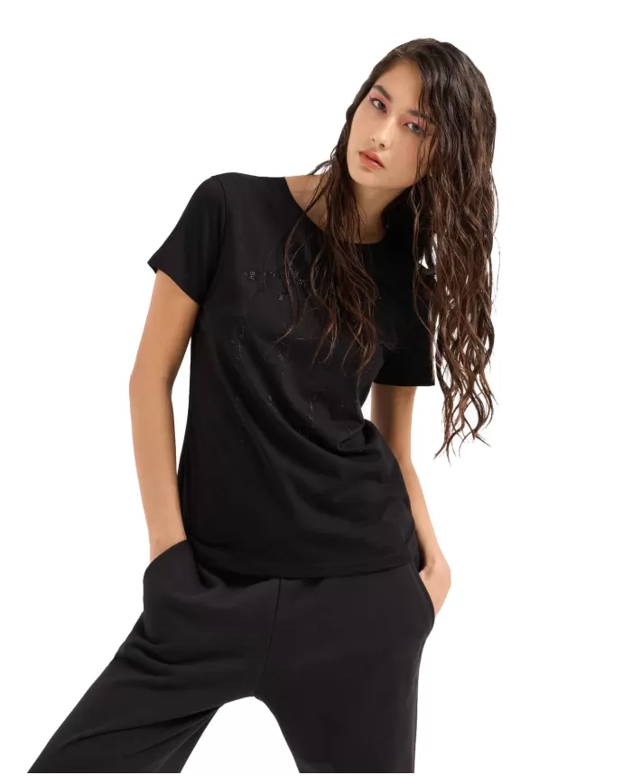 T-shirt Donna nera in cotone 6DYT53 YJ3RZ | ARMANI EXCHANGE T-shirt Donna nera in cotone 6DYT53 YJ3RZ | ARMANI EXCHANGE