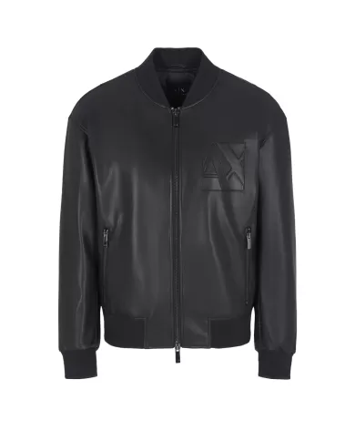 Bomber Uomo nero in ecopelle 6DZB23 ZE1CZ | ARMANI EXCHANGE Bomber Uomo nero in ecopelle 6DZB23 ZE1CZ | ARMANI EXCHANGE