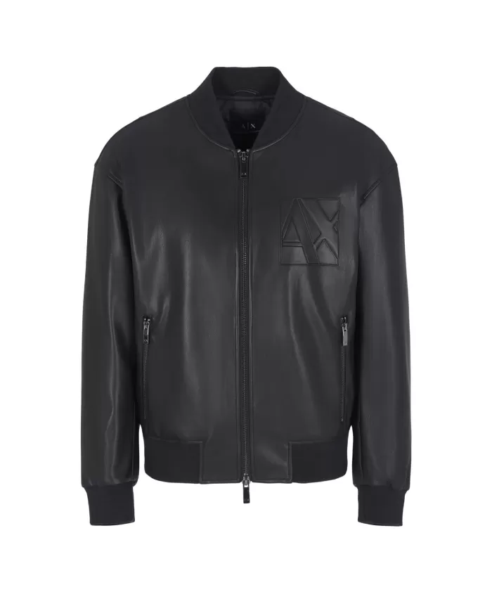 Bomber Uomo nero in ecopelle 6DZB23 ZE1CZ | ARMANI EXCHANGE Bomber Uomo nero in ecopelle 6DZB23 ZE1CZ | ARMANI EXCHANGE
