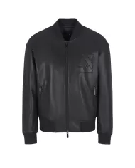 Bomber Uomo nero in ecopelle 6DZB23 ZE1CZ | ARMANI EXCHANGE