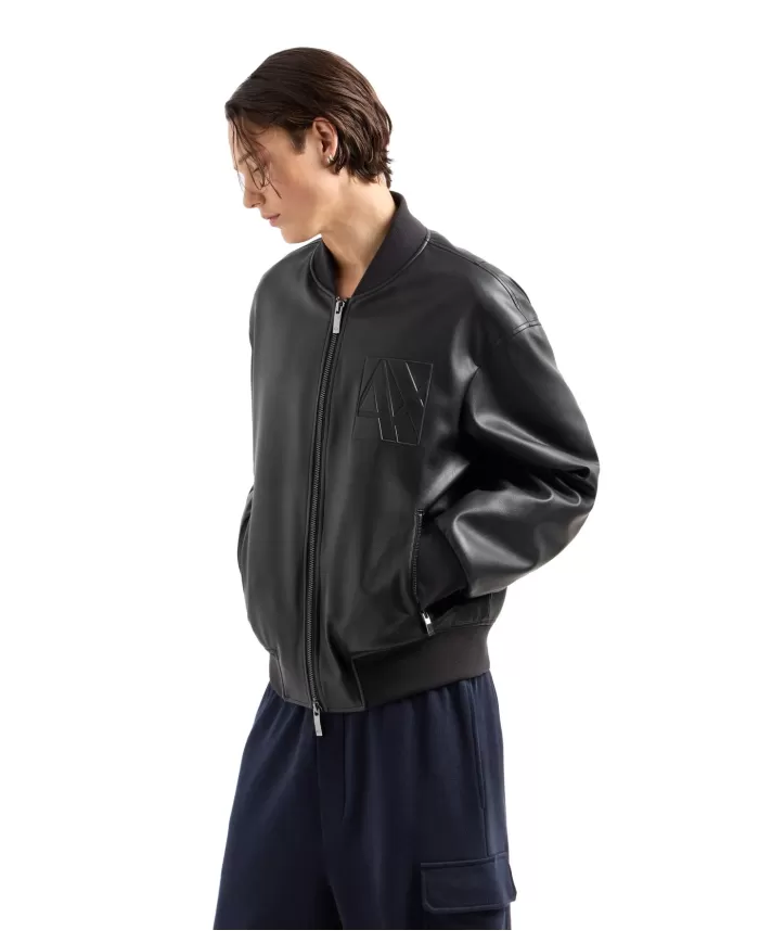 Bomber Uomo nero in ecopelle 6DZB23 ZE1CZ | ARMANI EXCHANGE Bomber Uomo nero in ecopelle 6DZB23 ZE1CZ | ARMANI EXCHANGE