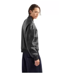 Bomber Uomo nero in ecopelle 6DZB23 ZE1CZ | ARMANI EXCHANGE