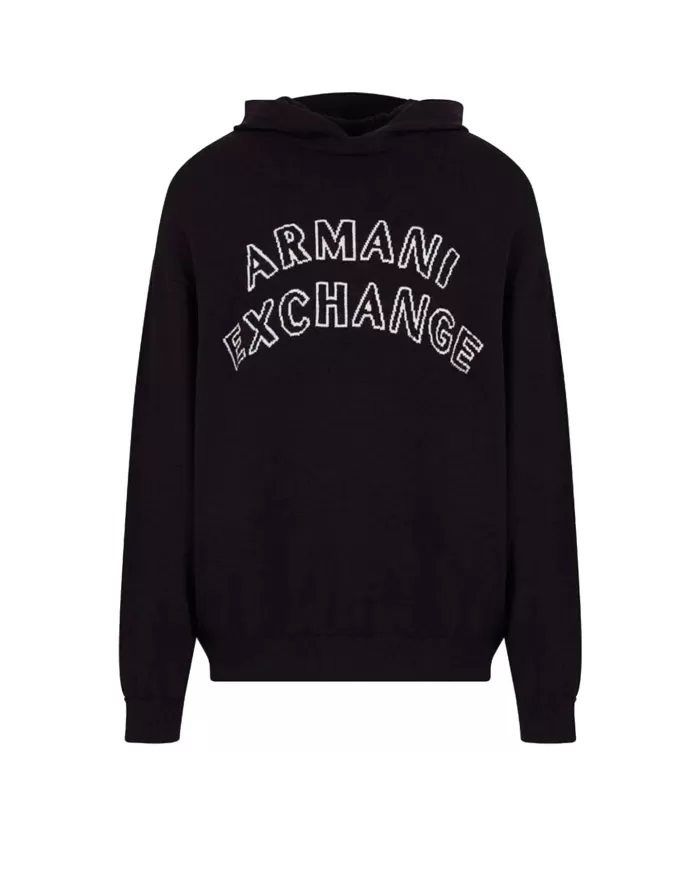 Maglia Uomo blu in cotone con cappuccio 6DZM2Y ZM4NZ | ARMANI EXCHANGE Maglia Uomo blu in cotone con cappuccio 6DZM2Y ZM4NZ | ARMANI EXCHANGE