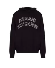 Maglia Uomo blu in cotone con cappuccio 6DZM2Y ZM4NZ | ARMANI EXCHANGE