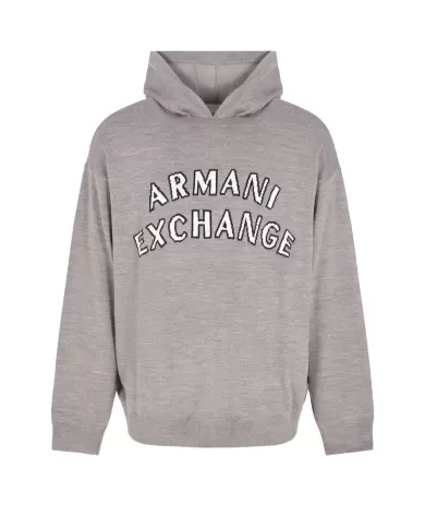 Maglia Uomo grigio cotone con cappuccio 6DZM2Y ZM4NZ | ARMANI EXCHANGE Maglia Uomo grigio cotone con cappuccio 6DZM2Y ZM4NZ | ARMANI EXCHANGE