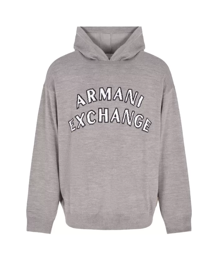 Maglia Uomo grigio cotone con cappuccio 6DZM2Y ZM4NZ | ARMANI EXCHANGE Maglia Uomo grigio cotone con cappuccio 6DZM2Y ZM4NZ | ARMANI EXCHANGE