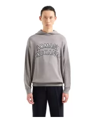Maglia Uomo grigio cotone con cappuccio 6DZM2Y ZM4NZ | ARMANI EXCHANGE