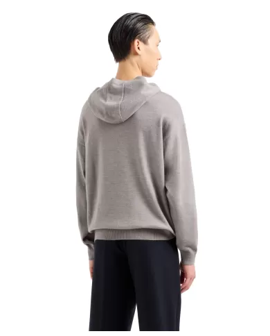 Maglia Uomo grigio cotone con cappuccio 6DZM2Y ZM4NZ | ARMANI EXCHANGE Maglia Uomo grigio cotone con cappuccio 6DZM2Y ZM4NZ | ARMANI EXCHANGE