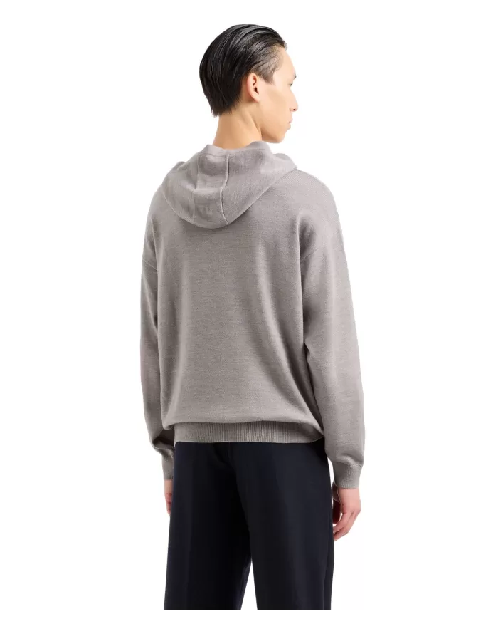 Maglia Uomo grigio cotone con cappuccio 6DZM2Y ZM4NZ | ARMANI EXCHANGE