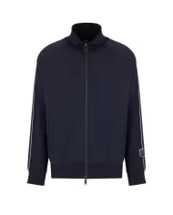 Felpa uomo navy in cotone 6DZMJL ZJZGZ | ARMANI EXCHANGE