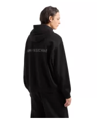 Felpa uomo nera in cotone 6DZMLJ ZJ4XZ | ARMANI EXCHANGE