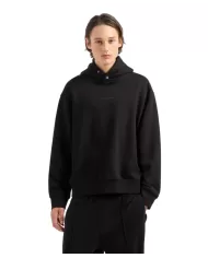 Felpa uomo nera in cotone 6DZMLJ ZJ4XZ | ARMANI EXCHANGE
