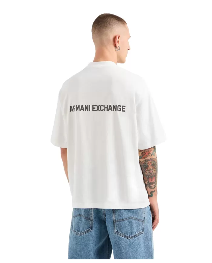 T-shirt Uomo bianca in cotone 6DZTLS ZJLFZ | ARMANI EXCHANGE