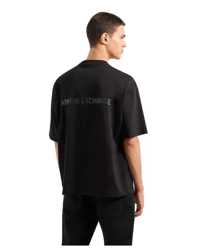 T-shirt Uomo nera in cotone 6DZTLS ZJLFZ | ARMANI EXCHANGE