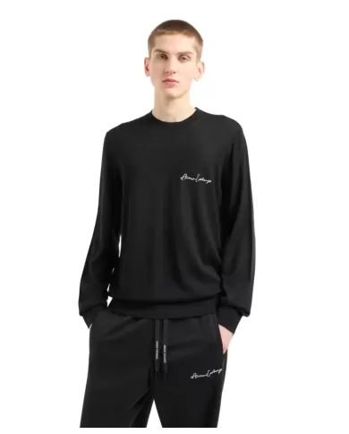 Maglia uomo nero in lana 8NZM5A ZM1YZ | ARMANI EXCHANGE Maglia uomo nero in lana 8NZM5A ZM1YZ | ARMANI EXCHANGE