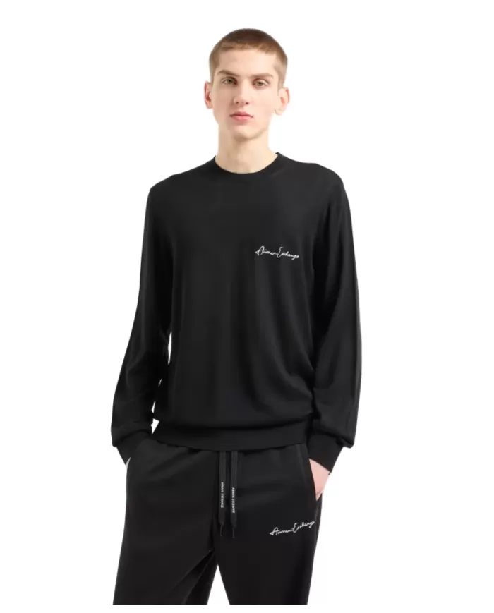 Maglia uomo nero in lana 8NZM5A ZM1YZ | ARMANI EXCHANGE Maglia uomo nero in lana 8NZM5A ZM1YZ | ARMANI EXCHANGE