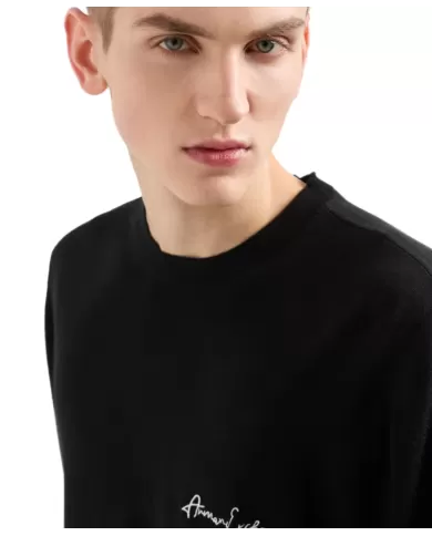 Maglia uomo nero in lana 8NZM5A ZM1YZ | ARMANI EXCHANGE Maglia uomo nero in lana 8NZM5A ZM1YZ | ARMANI EXCHANGE