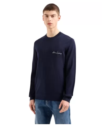Maglia uomo blu in lana 8NZM5A ZM1YZ | ARMANI EXCHANGE Maglia uomo blu in lana 8NZM5A ZM1YZ | ARMANI EXCHANGE