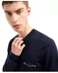 Maglia uomo blu in lana 8NZM5A ZM1YZ | ARMANI EXCHANGE